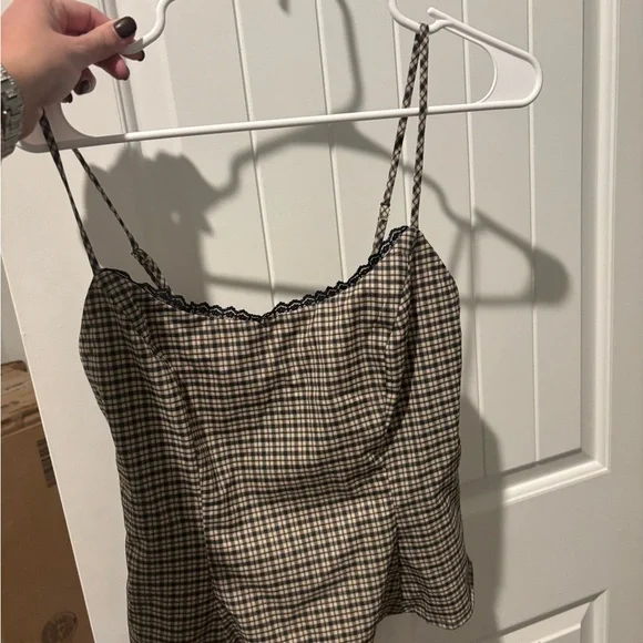 NWT Reformation Black and White Checkered Camisole - Picture 2 of 3